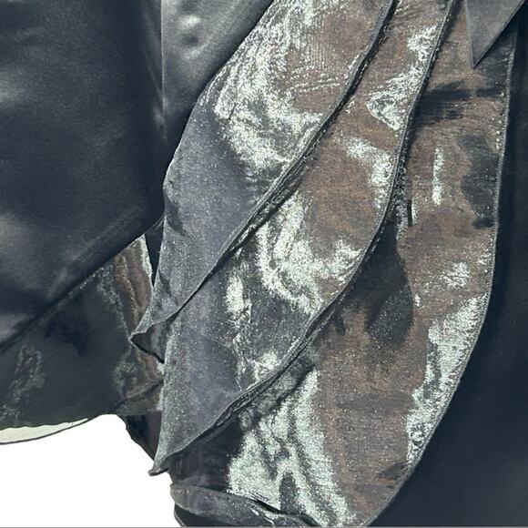 Vintage 80s Jessica McClintock Gunne Sax Black Strapless Mini Dress 7/8 - Picture 5 of 11